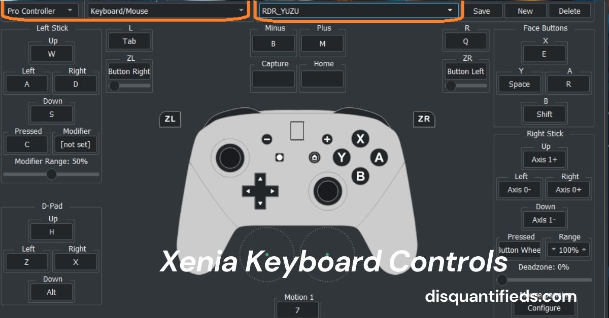 Xenia Keyboard Controls